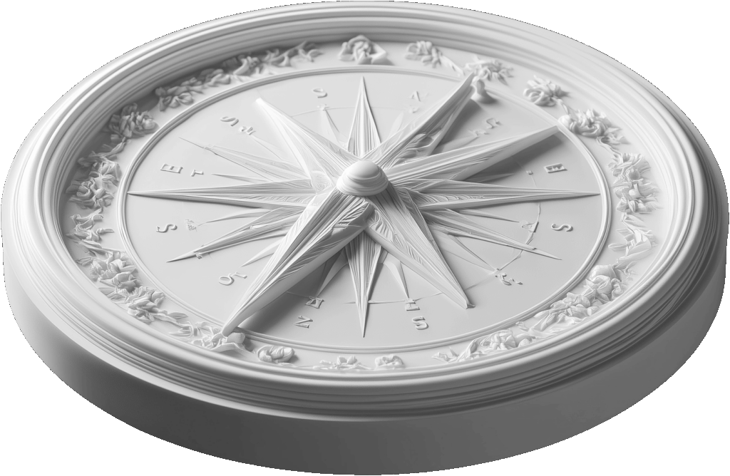 Eine Illustration eines Kompasses